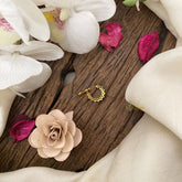 Vriksham Unique  Golden Look Alike Naths/Nose pin-Red White & Green-G17518